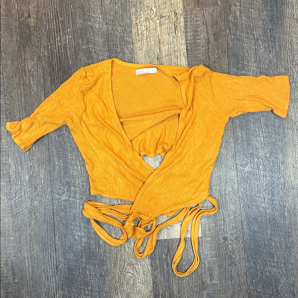 Orange Wrap Top